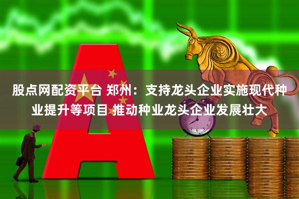 股点网配资平台 郑州：支持龙头企业实施现代种业提升等项目 推动种业龙头企业发展壮大